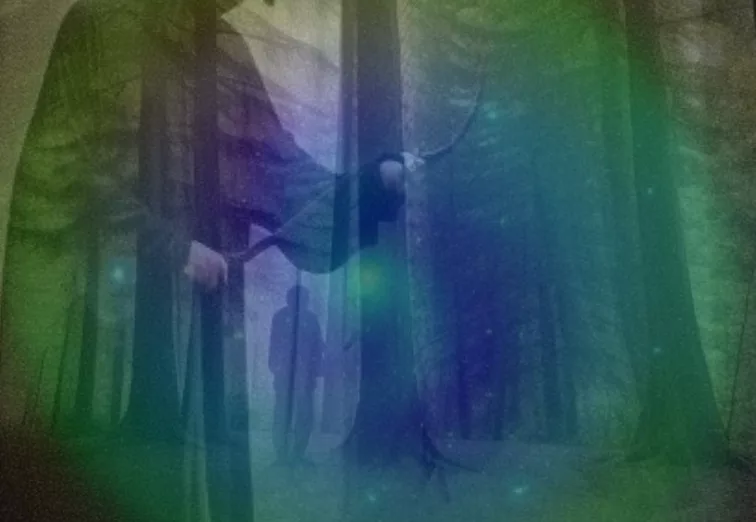 grip reaper holding a noose in the woods - image created by AI