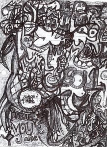 Stay Out of My Bubble by BW Derge - Doodle - Weird Drawing