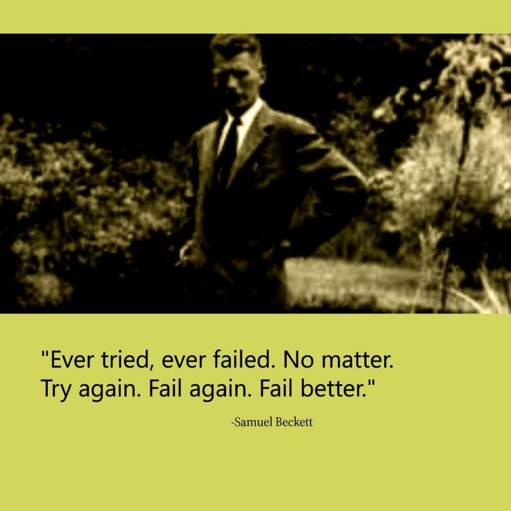 Sam Beckett quote about failing and trying again - healing words for emotional pain