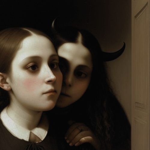 Poem - One Shoulder Heard the Others Echo - Image 2 The Devil Atop my Shoulder, image for poem by BW Derge