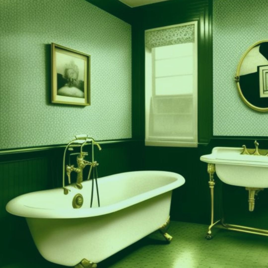 A fancy bathroom from scene from upcoming novel by BW Derge, Remember Me Nothing