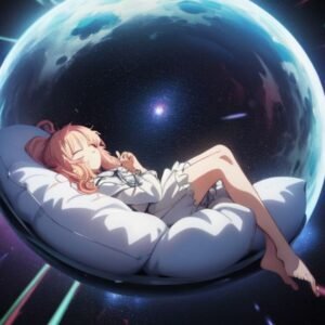 anime girls sleeping - "forty winks" poem by BW Derge