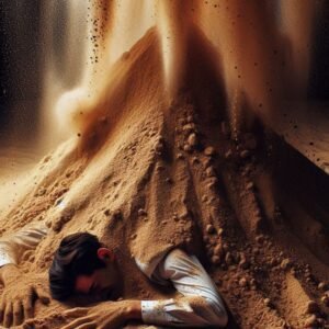 Sand portrayed as a metaphor for sadness - 2025 American Poetry