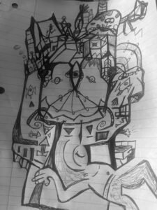 weird doodle art by bw derge