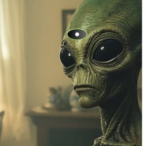 Laenif Chapter 2 - Ghoid - Spiritual Science Fiction - 3 Ghoid an alien with 3 eyes in a house in the 1990s