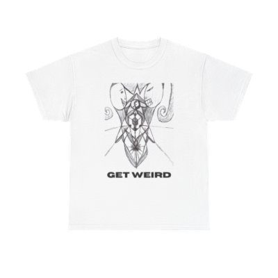 get-weird-unisex-heavy-cotton-tee-casual-wear-unique-graphic-shirt-trendy-gift-festival-outfit-quirky-fashion Get weird TV Shirt