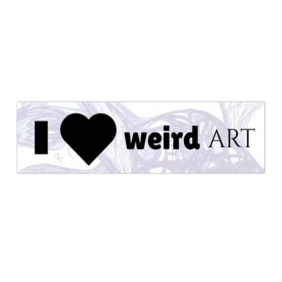 i-love-weird-art-bumper-stickers-quirky-car-decals-for-art-lovers-creative-gifts-fun-car-accessories-artistic-expressions I Love Weird Art Bumper Sticker for Alternative Hippy
