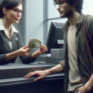 Steve episode 10 - Steve Goes to the Bank - Image 1 Fictional Character - a Writer named Steve - At the Bank