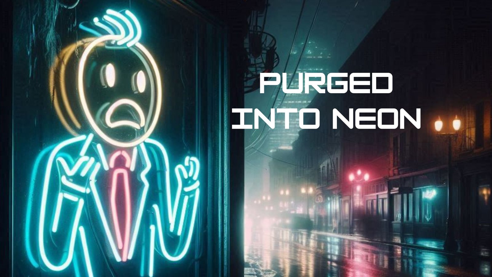 Cover Photo for Purged into Neon - Short Fantasy Story about Driving in another Dimension